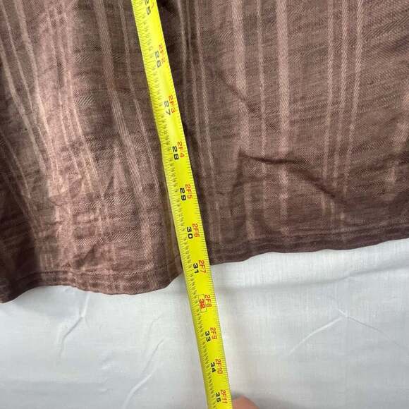 Stacy Adams Men's 2XL Short Sleeve Brown Cotton Linen Shirt - Picture 10 of 10